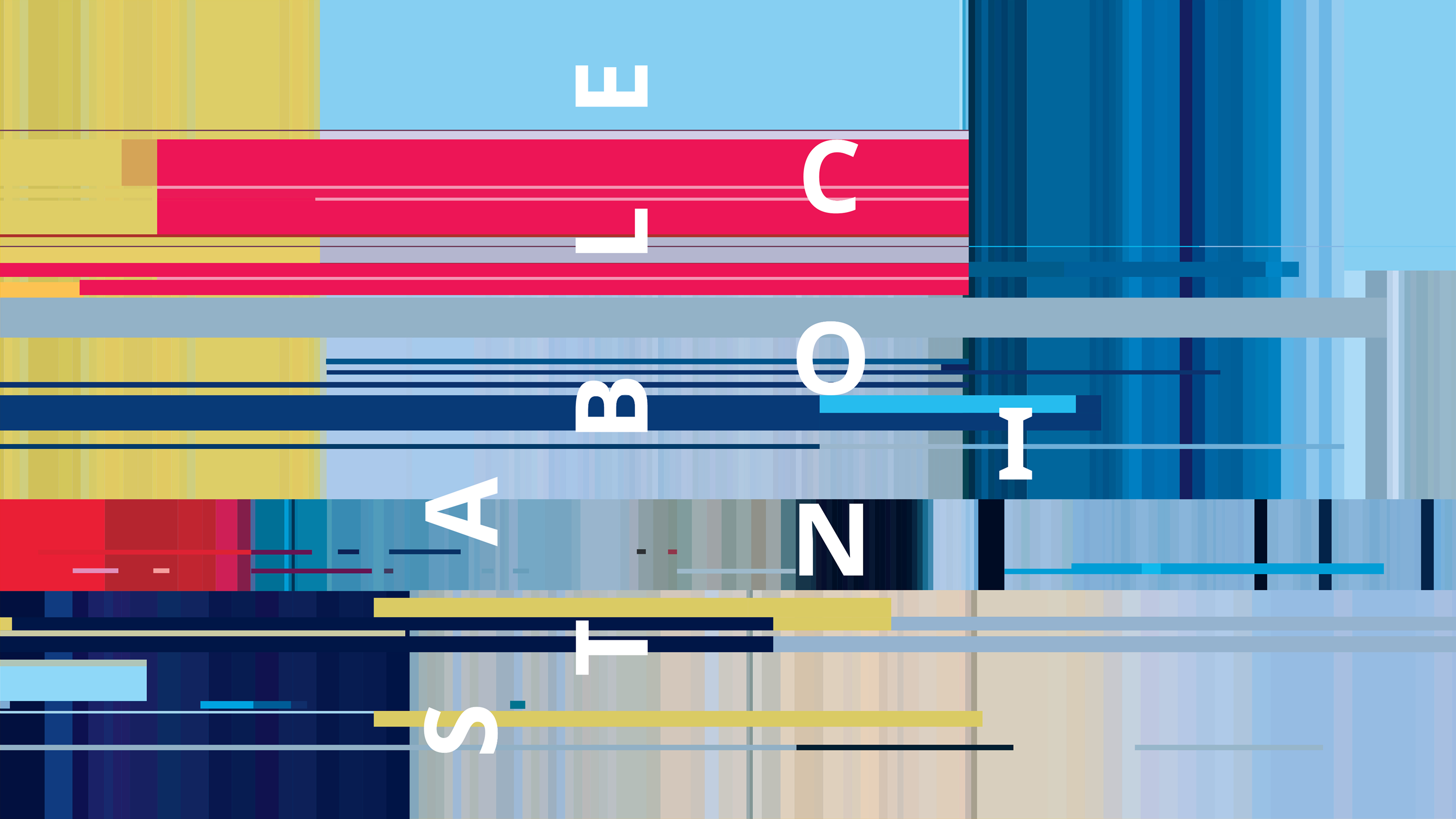 Abstract illustration with the letters to form the word "Stablecoins"