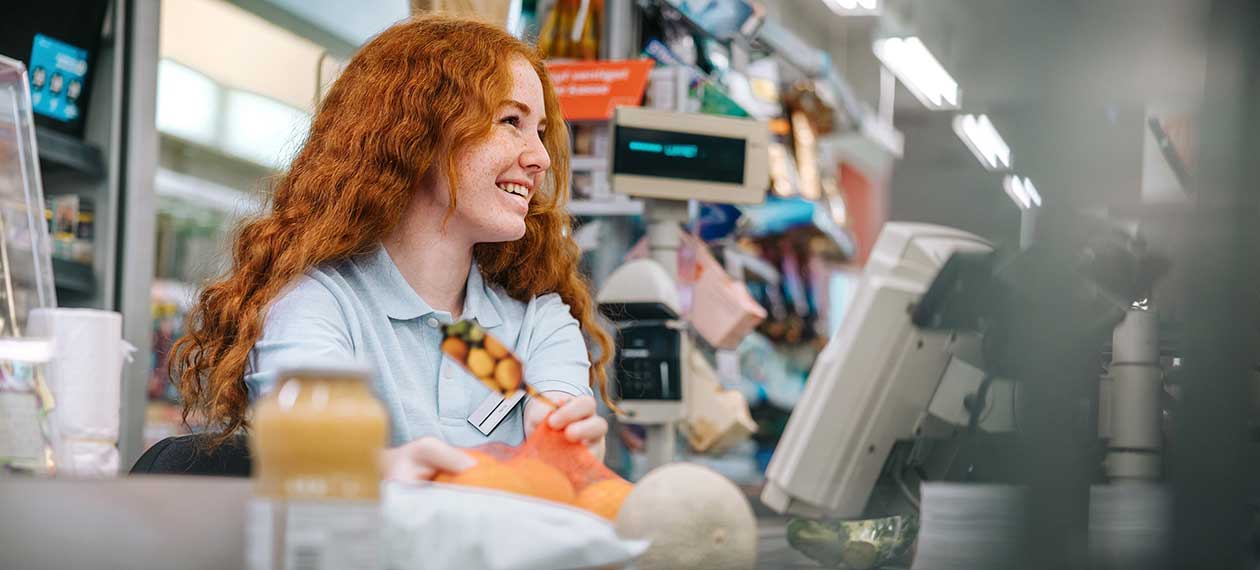 Cashier at the supermarket